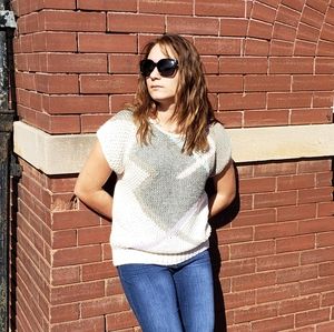 Vintage 1980's Abstract Silk Sweater Vest